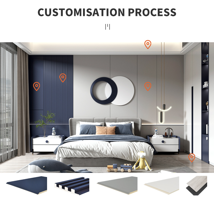 WPC 200x60cm Wall Panel Material Interior Tiles Ceiling