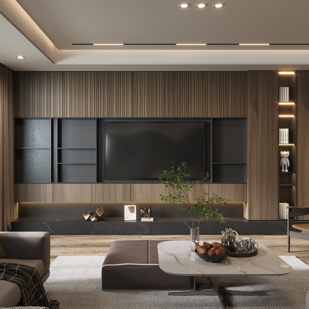 Living Room Fire Retardant Plastic WPC Wall Panel